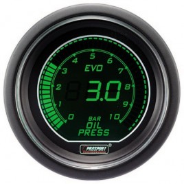 Manómetro Digital Pro-Sport Presión de Aceite 52mm 0 a 7Bar Verde/Blanco
